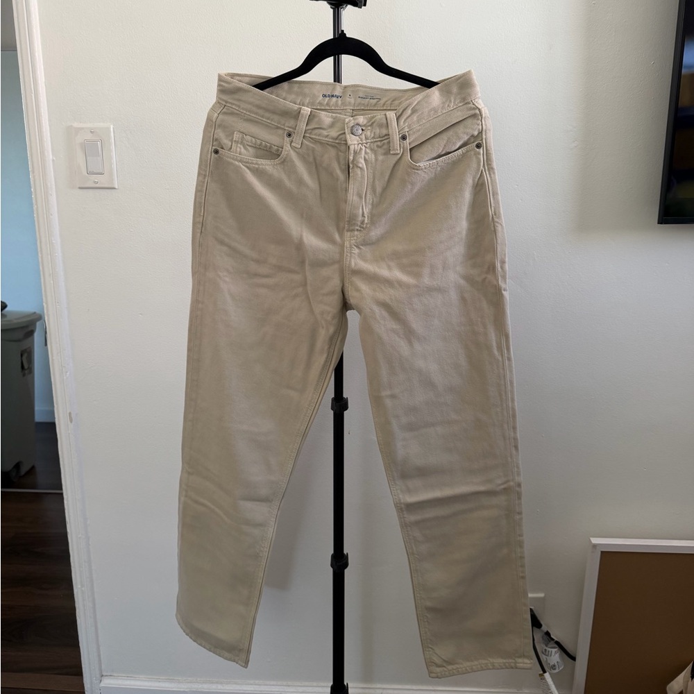 Old Navy Women’s Khaki Slouchy Straight Pants